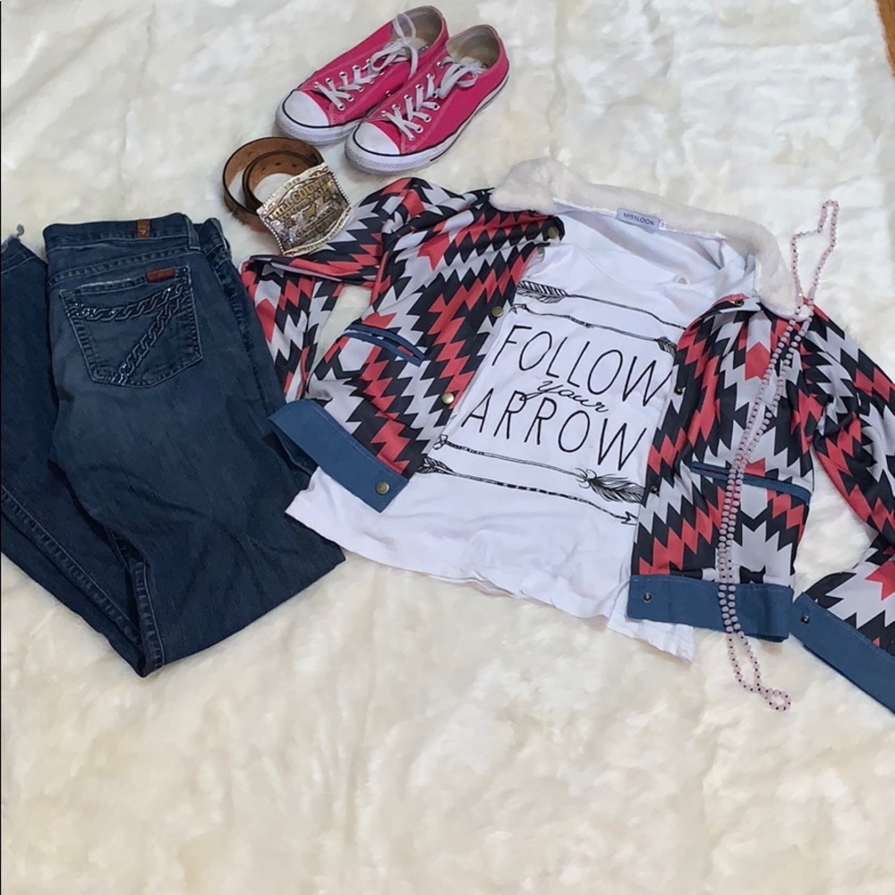 CUTE AZTEC/DENIM JACKET💗